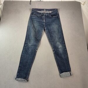 Selvedge Jeans Womens 10 Blue Skinny Mid Rise Faded Wash Jeans Casual Fits 29x31